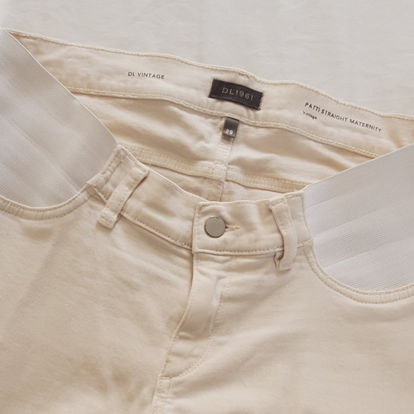 Maternity Hatch + Vintage Patti Denim Jeans - Set Of 3 Blue, Ivory, Black - Picture 11 of 16